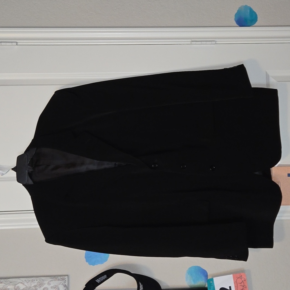 Midtown Mens Black Suit Blazer 48L